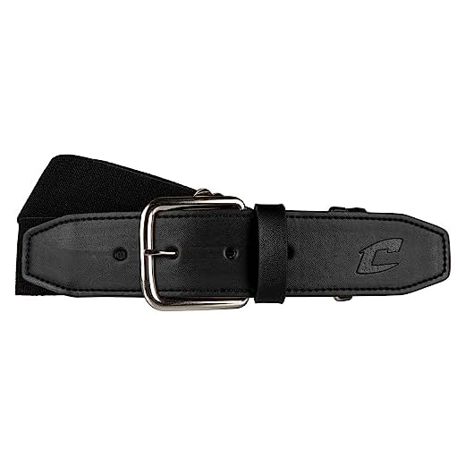 CHAMPRO boys Mvp Baseball Belt, Black, Youth 1-1 4 US