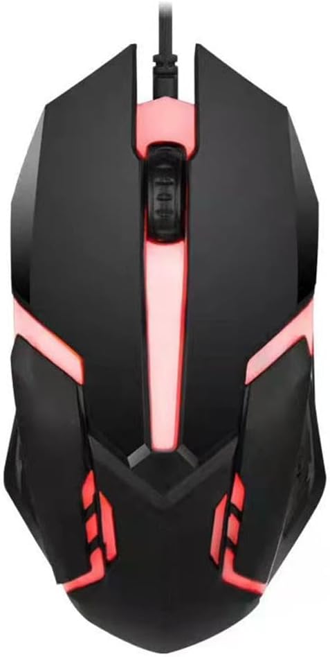 RGB Wired Computer Mouse, Usb Wired Optical Led Mouse for Gaming & Home Office, 1000 Dpi Accuracy, Easy Buttons,plug&play, Lightweight, Scroll Wheel, for Most Laptops (Black)