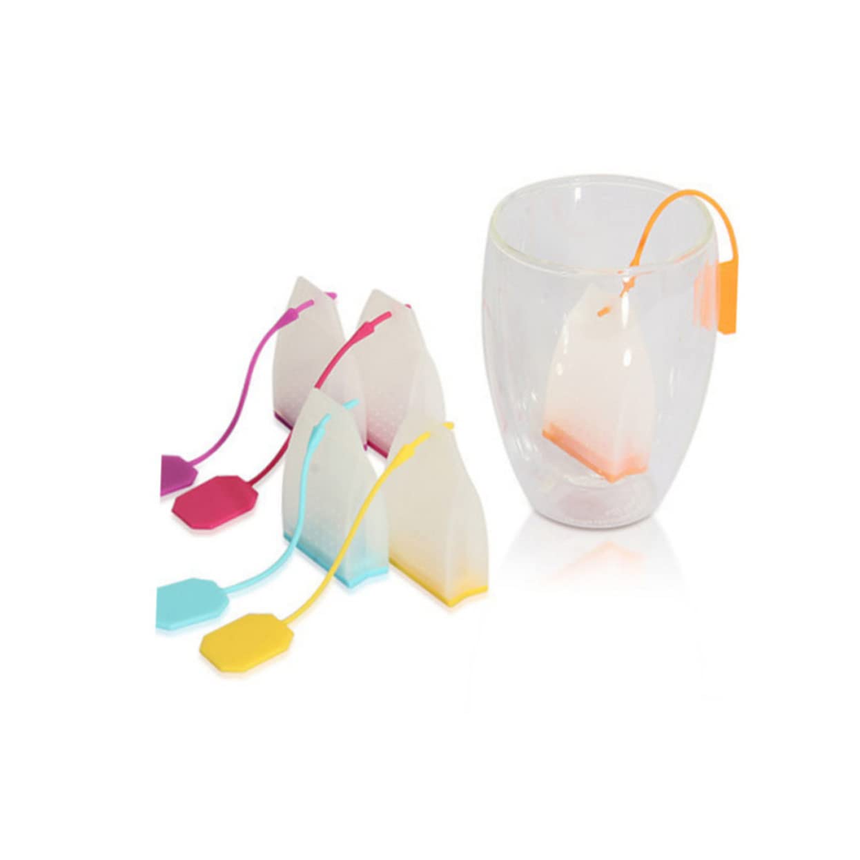 OUNONA 18 Piezas infusor de té suelto cocinando colador de taza de té bolsas de té filtro de té de silicona colador de té de silicona fresa bolsa de té herramientas pequeñas tetera