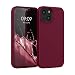 Produktbild kwmobile Hülle kompatibel mit Apple iPhone 13 Mini Hülle - Silikon Handy Case - Handyhülle weiche Oberfläche - kabelloses Laden - Rhabarber Rot