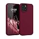 Kwmobile Handyhülle für iPhone 13 mini Silikon Case in Rhabarber Rot
