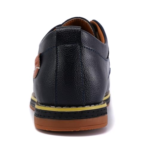 Mens Casual Shoes Lace-up Classic Oxford Leather Shoes Business Formal Comfortable Fashion Dress Sneakers Soft Loafers Shoe for Office Walking3