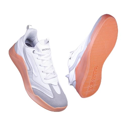 Image of Impakto para X Court Men's Sneakers | Lightweight & Cushioned Insole | Lace-Up Shoes for Casual Outings,Walking & Gym | Anti-Skid Rubber Sole for Non-Marking Activity