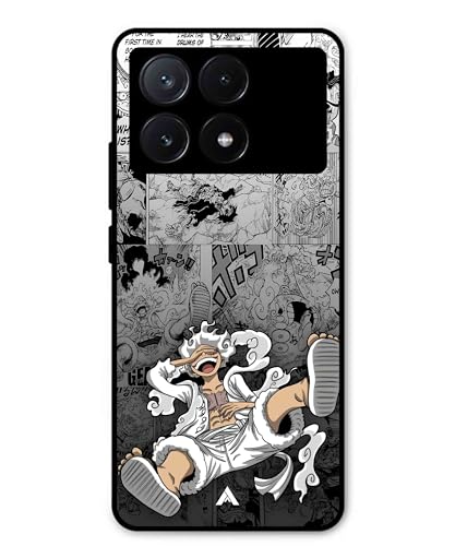 Image of Premium Anime 2 Case for Poco X6 Pro (Glossy Finish) Soft-Touch Metal TPU Back Cover, Shockproof, Designer, Aesthetic Mobile Phone Case