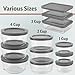 24pc Set Glass Food Storage Containers & Bowls with Airtight Lids - Leakproof BPA-Free Meal Prep Airtight Stackable Lunch Boxes, Kitchen Pantry & Storage Organizers - Microwave Freezer Dishwasher Safe