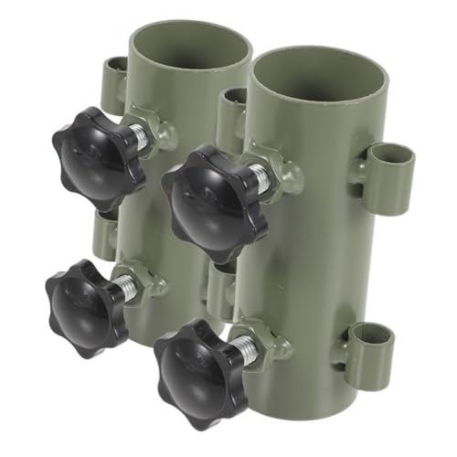 TIDTALEO 2個 可能スチール製テントロッドホルダー アウトドアキャンプ日除けシェード固定具 伸縮対応キャノピーポール用 簡単設置で耐久性