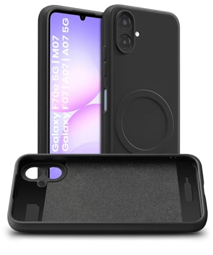 Image of WOW IMAGINE Back Case Cover for M17e 5G | F70e 5G | M07 | F07 | A07 5G | Soft Matte Silicone Case| Slim Fit & Shockproof | Camera Protection Bumper Cover (Black)
