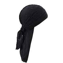 RONGXG Cycling Bandana Hat for Men Doo Rag Headwrap Bandana Breathable Cooling Pirate Hat Headwear Wave Skull Cap
