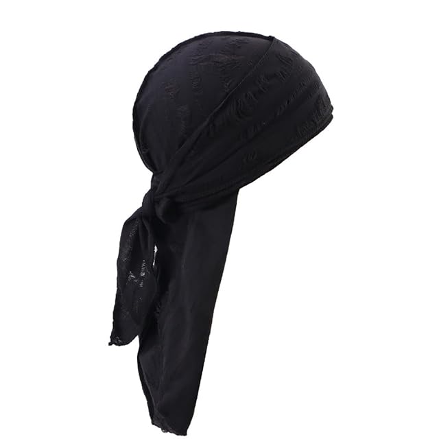 RONGXG Cycling Bandana Hat for Men Doo Rag Headwrap Bandana Breathable Cooling Pirate Hat Headwear Wave Skull Cap