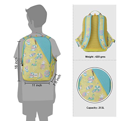 Image of Wildcraft 21.5 Ltrs Girl Squad 1 Beach Yellow Casual Backpack (12344 Beach Yellow)(HxWxD : 16x11x7.5)(inches)