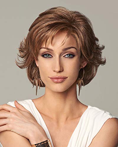 Everyday Elegant Wig Color GL 6-30 MAHOGANY - Gabor Wigs Chin Length Layered Soft Wavy Women's Synthetic Lace Front Monofilament Part