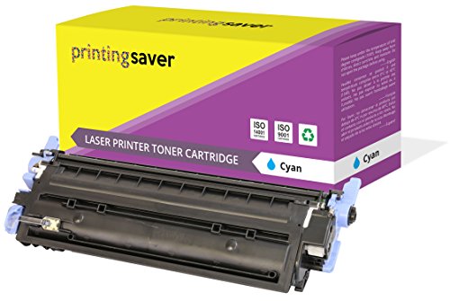 Printing Saver Q6001A 124A Cian (1) Cartucho de Tóner para HP Laserjet 1600, 1600n, 2600, 2600n, 2600dn, 2600nse, 2605, 2605d, 2605dn, 2605dtn, CM1015, CM1017