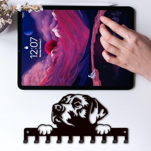 SUPERDANT Labrador Hund Metall Schlüsselhaken Mit 10 Haken Hund Schlüsselhalter Garderobenhaken Dekor Schlüsselhalter Wand Dekorative Aufbewahrungshaken Für Hundeleine Eingangsbereich Flur Versteck