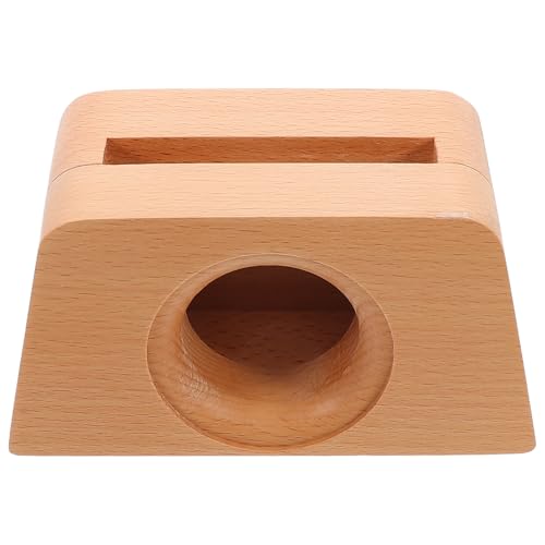LIFKICH Amplificador de Altavoz para Teléfono Celular de Madera Soporte Trapezoidal, Diseño Único para Visualización de Videos y Llamadas en Oficina