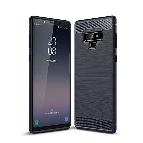 Coque Galaxy Note 9 en TPU bleu style carbone anti-choc