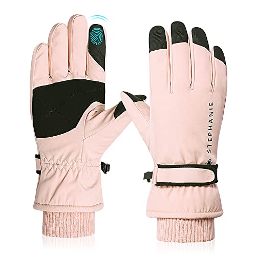 Skihandschuhe Damen, Thermo Touchscreen Handschuhe Damen, Fahrradhandschuhe Damen Winter, Motorradhandschuhe Winterhandschuhe Damen Outdoor Laufhandschuhe Handschuhe, Handschuhe Damen Winter Warm Cover