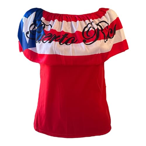 Puerto Rico Blouse with Flag for Adults and Girls