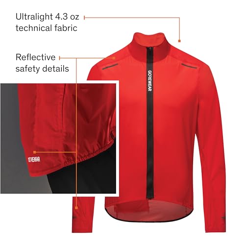 Image of GOREWEAR Spinshift Men's Cycling Windbreaker Jacket | Lightweight, Packable, Water-Repellent Bike Jacket for Men