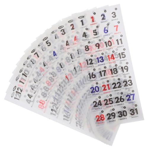 Pegatinas de fecha para calendario mensual y agendas escolares en papel washi de calidad