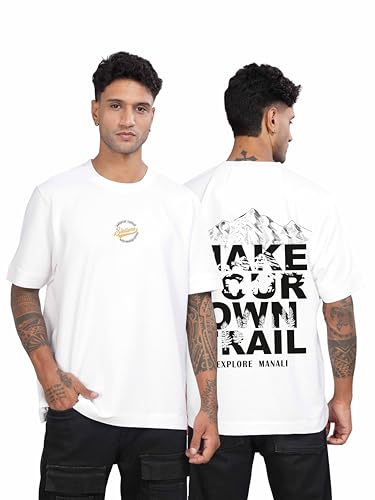 Image of STELLERS Men's Oversized Printed Half Sleeve T-Shirt | Feather Touch Feel | Odour Resistant | Anti-Static | Wrinkle Free | Quick Dry | Stretchable | Lightweight