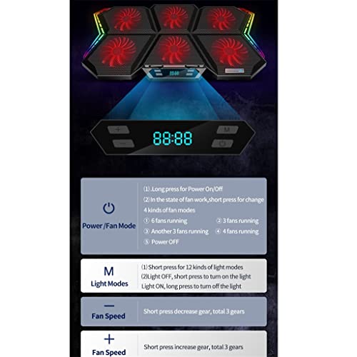 Base enfriadora para laptops de 12-17 pulgadas con 6 ventiladores miniatura 5