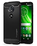 Spigen Rugged Armor Moto G6 Play Case with Flexible and Durable Shock Absorption with Carbon Fiber Design for Motorola Moto G6 Play (2018) - Black