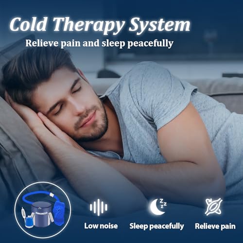 Image of Inmoredo Cold Therapy Machine, Programable Ice Therapy Machine, for Knee Replacement, Post-Surgery Recovery, ACL, Pain Relief, for Sports Injuries, Sprains, Reduce Swelling, Knee Pad