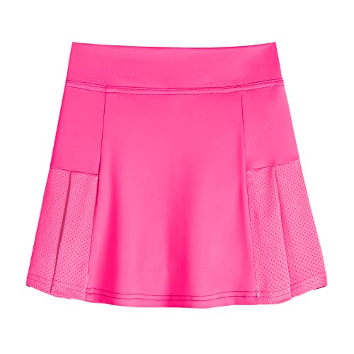 Arshiner Girl's Sport Skirts with Shorts Athletic Pleated Skort Colorful Performance Skorts Rose Red