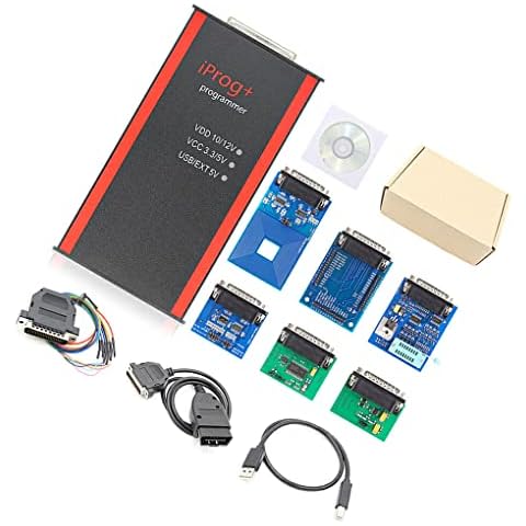 VUIUYOIES Iprog Iprog Pro Support IMMO Tool Small Reset Portable Diagnostic Tool Mileage Correction Tool With Adapters Cover