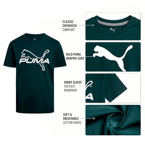 Image of PUMA Boys T-Shirts Athletic Crewneck Short Sleeve Tees (Sizes S-XL)