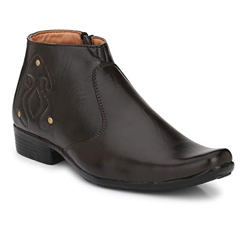 Image of ANDREW SCOTT Men's Brown Formal Shoes - 8 UK (42 EU) (9 US) (4108BROWN)