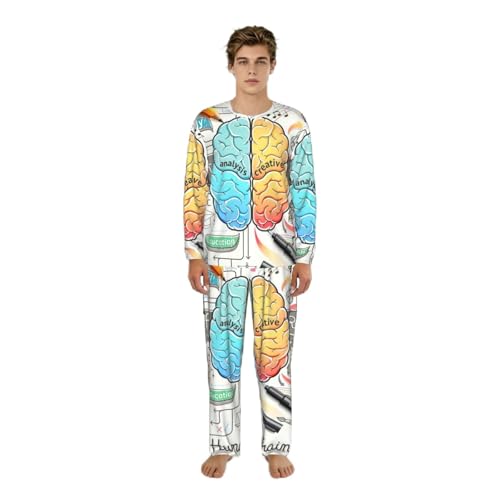 Ensemble de pyjama à manches longues pour homme imprimé