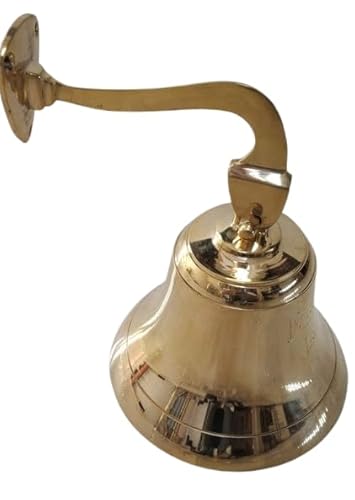 Campana decorativa de latón para exhibición de pared, decoración náutica marítima para el hogar o barco, decoración ornamental para interiores y exteriores