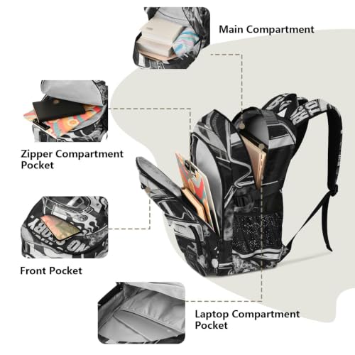 Mochila para laptop y moto impermeable escolar ideal jóvenes 5
