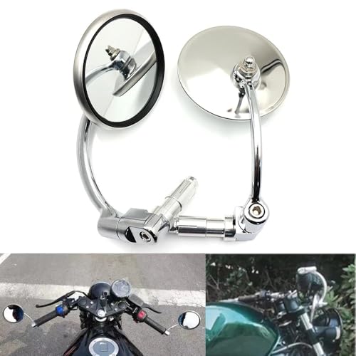Espejo Retrovisor Motocicleta de 22mm para Evitar Puntos Ciegos 4