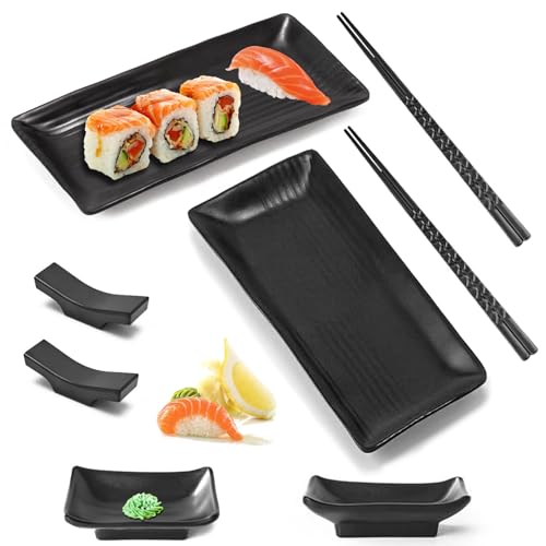 qhklew 8 PCS Japanisches Sushi Geschirr Set, Sushi Platte mit...