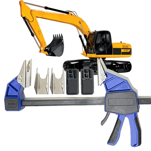 JIANXIAOGUO 18 Quick Coupler Mate Pipe Clamps Includes 4 Duo-Jaw Sets(2 * 1/2 + 3/4 and 2 * 7/8 + 3/8 Jaw) for Hydraulic Pipe Clamps Quick Coupler Tool Suitable Excavators Tractors etc.