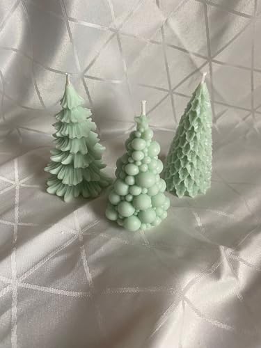 Kerze Tannenbaum Grün 3er Set