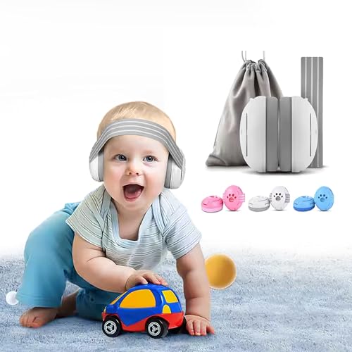 TinyMuffs Ear Protection for Babies & Toddlers up to 36 Months - CE & ANSI Certified - Noise Reduction Earmuffs - Comfortable Baby Headphones - Prevents Hearing Loss & Improves Sleep - Pure White