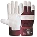 DOJA Barcelona | Guantes Trabajo Invierno | Guantes termicos Piel Flor Vacuno - Franela | 3 Pares | Guantes Frio | Talla 9 / L | Siderurgia Naval, Agricultura, Manipulación de chapas y ferrallas