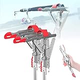 【2 Pack】 Automatic Spring Fishing Rod Holder, Stainless Steel Folding Rod Stand for Fishing, Adjus