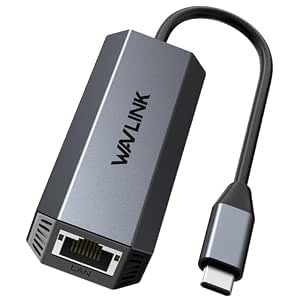 WAVLINK 5Gbps USB C Ethernet Adapter – 5G/2.5G/1G/100M/10M Auto-Adaptive, 10Gbps Cable Included, Aluminum Portable Dongle for MacBook Pro/Air, Windows 11/10, Linux, ChromeOS WL-NWU341G