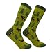 Crazy Dog T-Shirts Mens Meese Socks – Funny Moose Graphic Crew Socks – Sarcastic Novelty Animal Footwear for Men with Woodland Forest Print and Humor Design