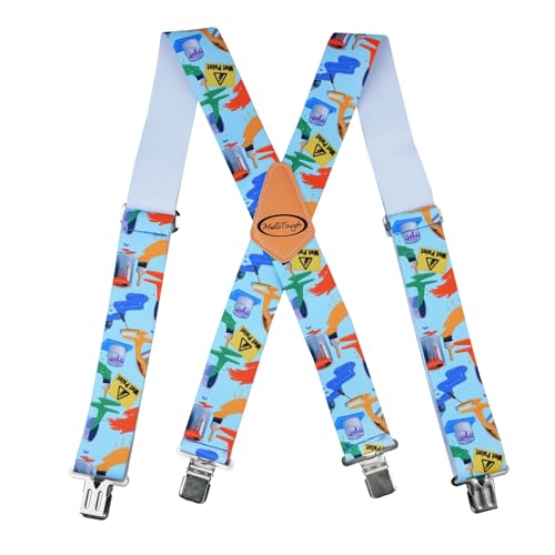 Image of MELOTOUGH Men's Suspenders w /Clip Heavy Duty suspenders for men Big and Tall Work suspenders for Jeans