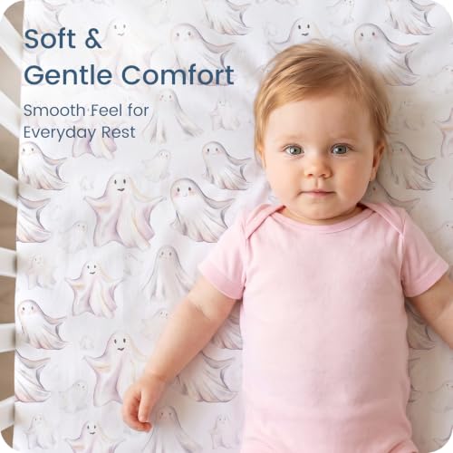 Image of Pack N Play Sheets for Graco, Soft Mini Crib Fitted Sheets 2 Pack