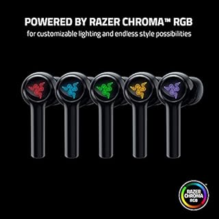 Razer Hammerhead True Wireless (2a Generazione) - Auricolari True Wireless a Bassa Latenza con Razer Chroma - Cancellazione Attiva del Rumore - Modalità di Gioco a Bassa Latenza di 60 ms | Nero