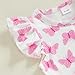 Toddler Baby Girls' Dresses Kid Little Girls Summer Outfit Casual Cartoon Round Neck A-Line Beach Dresses (Butterfly, 4-5 Years)