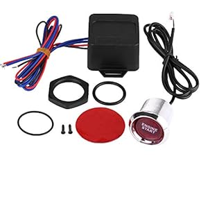 Universeel Motor Knop, Motor Stop Knop als afbeelding laten zien 3.7 x 3.3 cm/1.5″ x 1.3″ 4.9 x 4.6 x 3.4 cm met Plastic voor Voertuigen