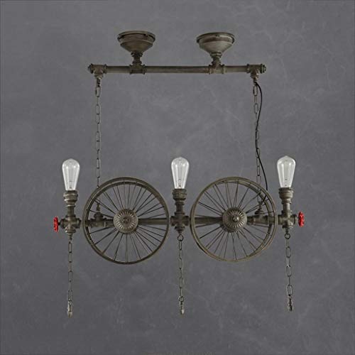 Raelf Retro Industrial 3-head Suspension Lamp Vintage Pendant, Light Metal Water Pipe, Lamp Tube, Bubbling, Steampunk, Industrial Chandelier, 3 Lights, E27 Socket, Edison Lamp, Chandelier, Rust Decora steampunk buy now online