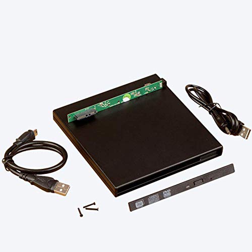 Caja externa USB 2.0 para unidad óptica SATA 9.5mm miniatura 1